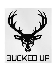 Bucked Up Logo Sticker - Black