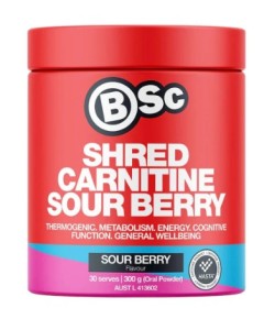 BSC Shred Carnitine 300g Sour Berry - Dated 08/25