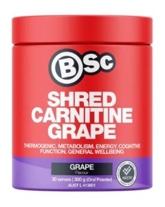 BSC Shred Carnitine 300g Grape - Dated 08/25