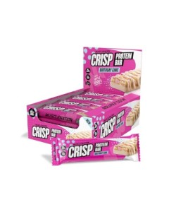 Muscle Nation Crisp Protein Bars (12 Pack) Birthday Cake - Dated 08/25