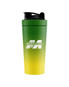 Muscletech Stainless Steel Green/Yellow Shaker