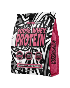 Faction Labs 100% Whey Protein 1kg Strawberry Swirl - Dated 05/26
