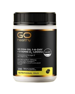 Go Healthy Fish Oil 1-A-Day + Vitamin D3 1,000IU 90 Caps
