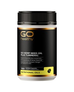 Go Healthy Hemp Seed Oil Plus Turmeric 100 Capsules