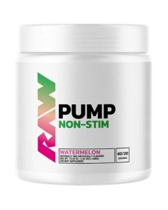 Raw Nutrition Pump Non-Stim Pre-Workout Watermelon - Dated 08/25