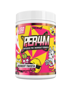 Nexus Sports Nutrition Per4m Pre-Workout 50 Serves Sherbet Twista - Dated 02/26