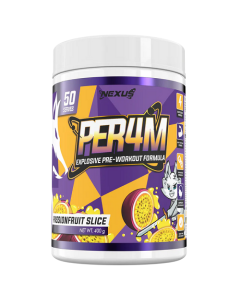 Nexus Sports Nutrition Per4m Pre-Workout 50 Serves Passionfruit Slice - Dated 04/26