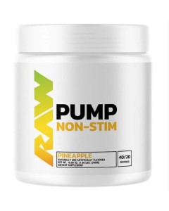 Raw Nutrition Pump Non-Stim Pre-Workout Pineapple - Dated 08/25