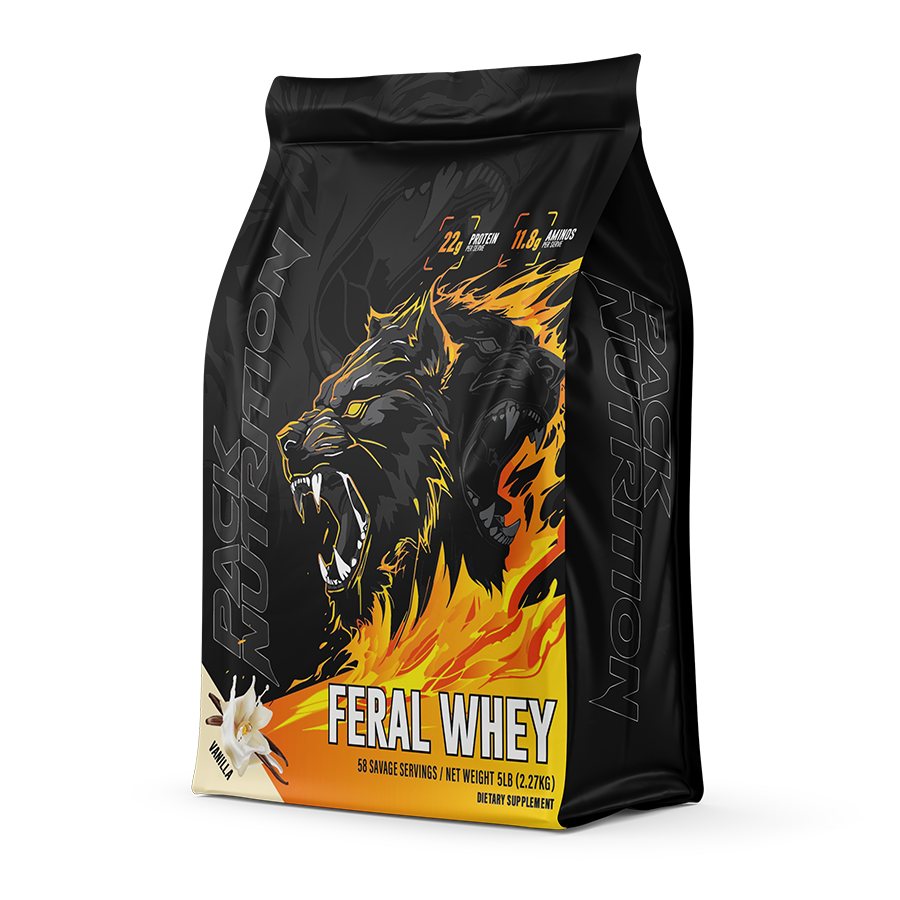 Pack Nutrition Feral Whey Protein 5lb, NZ-made protein blend
